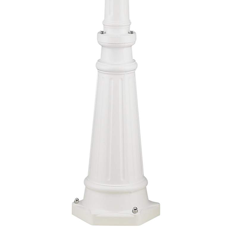 Image 3 Frontenac 84"H White 3-Lantern Outdoor Post Light with Base more views