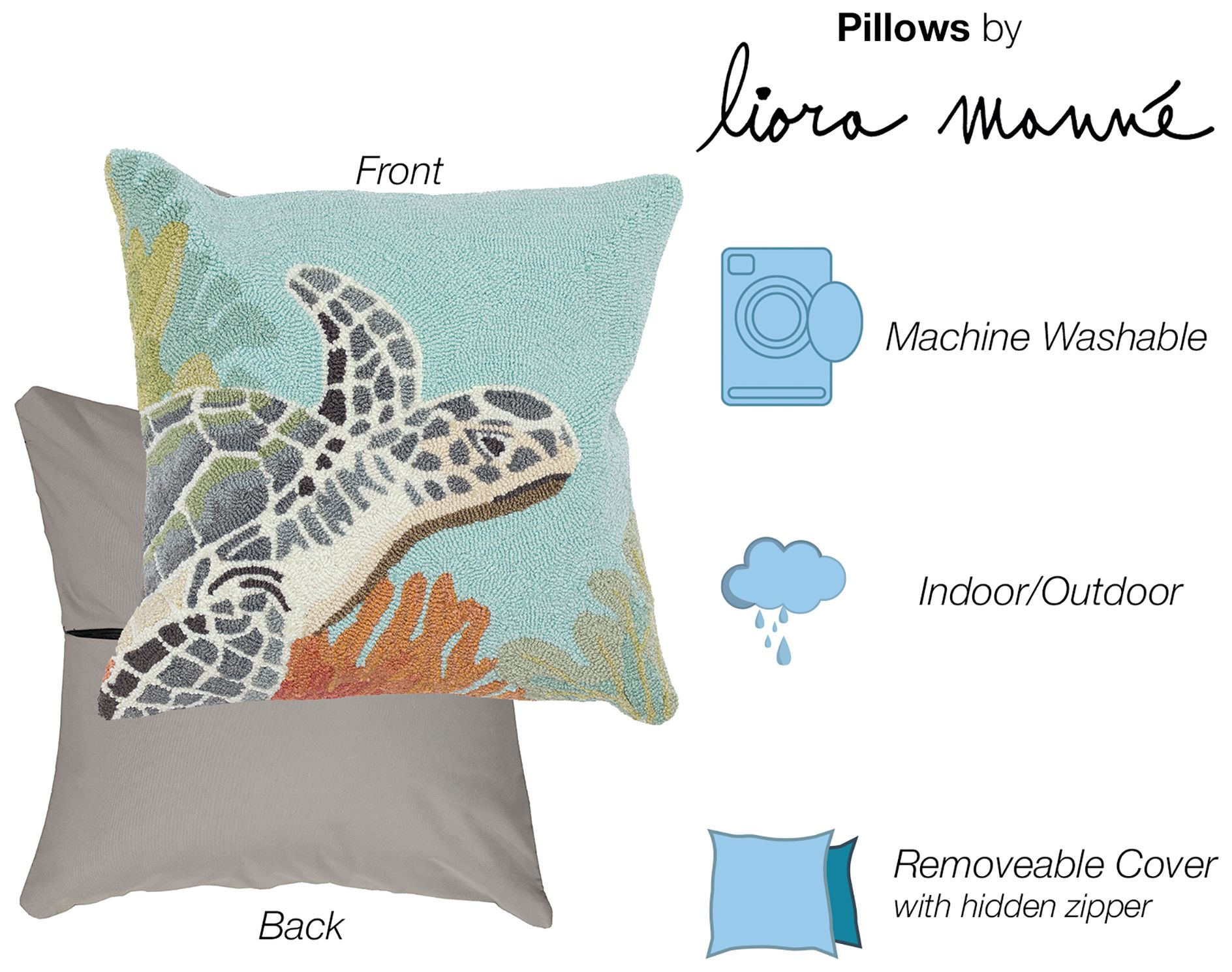 Image 2 Frontporch Akumal Pillow Ocean more views