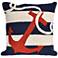 Frontporch Anchor Navy 18" Square Indoor-Outdoor Pillow