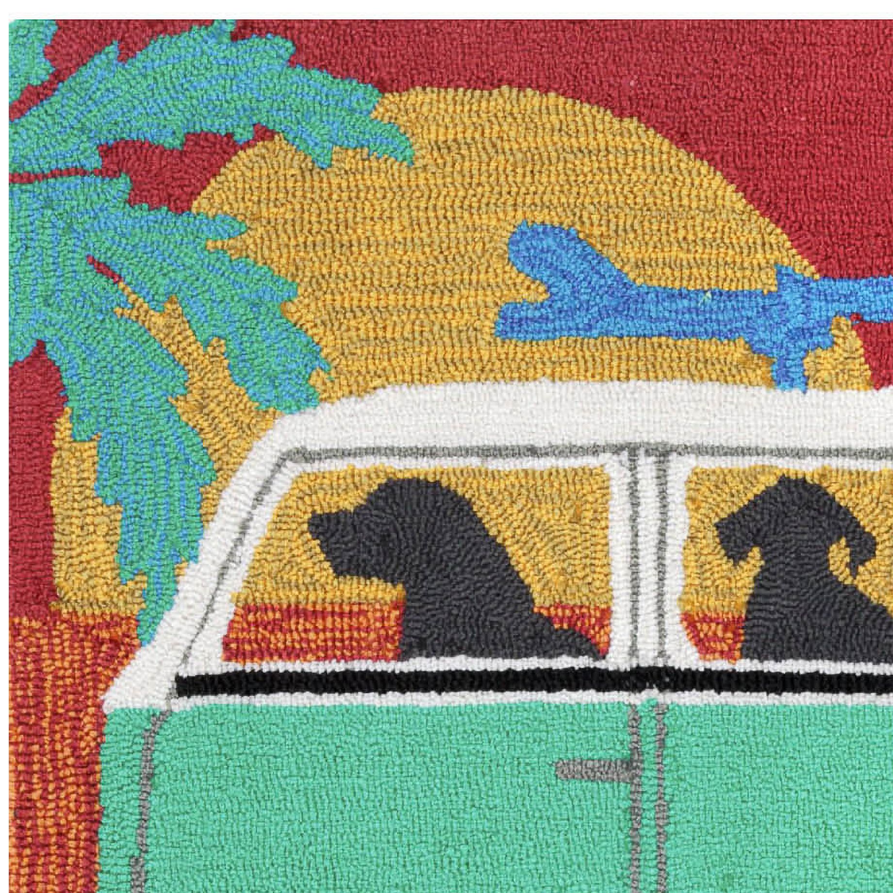 Thumbnail3 of Frontporch Beach Trip 147504 24"x36" Turquoise Outdoor Rug more views