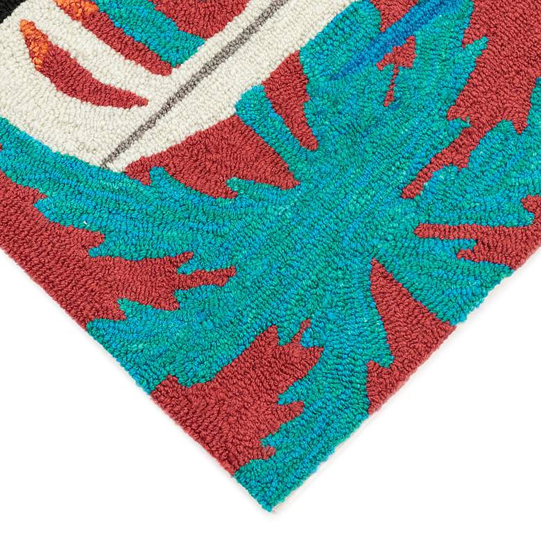 Image 4 Frontporch Beach Trip 147504 30 inchx48 inch Turquoise Outdoor Rug more views