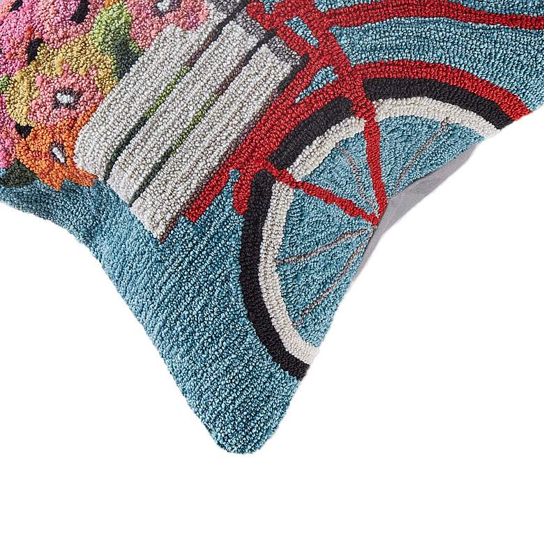 Image 2 Frontporch Bike Ride 18" Square Indoor-Outdoor Pillow more views