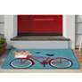 Thumbnail1 of Frontporch Bike Ride 443403 24"x36" Blue Outdoor Area Rug