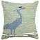 Frontporch Blue Heron 18" Square Indoor-Outdoor Pillow