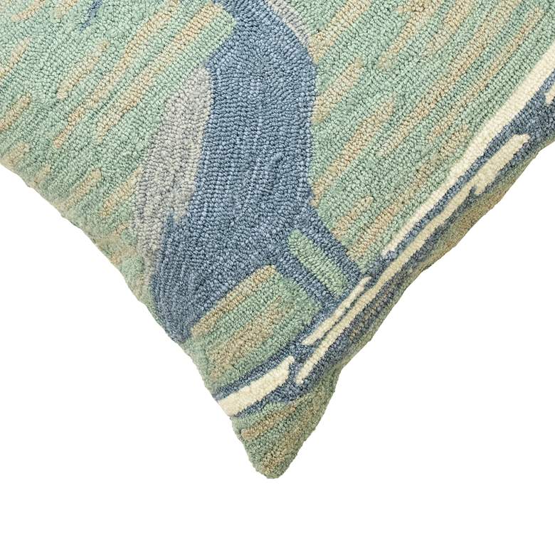 Image 2 Frontporch Blue Heron 18" Square Indoor-Outdoor Pillow more views