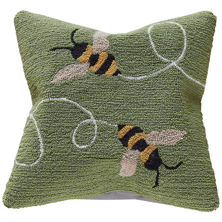Image 1 Frontporch Buzzy Bees 18" Square Indoor-Outdoor Pillow