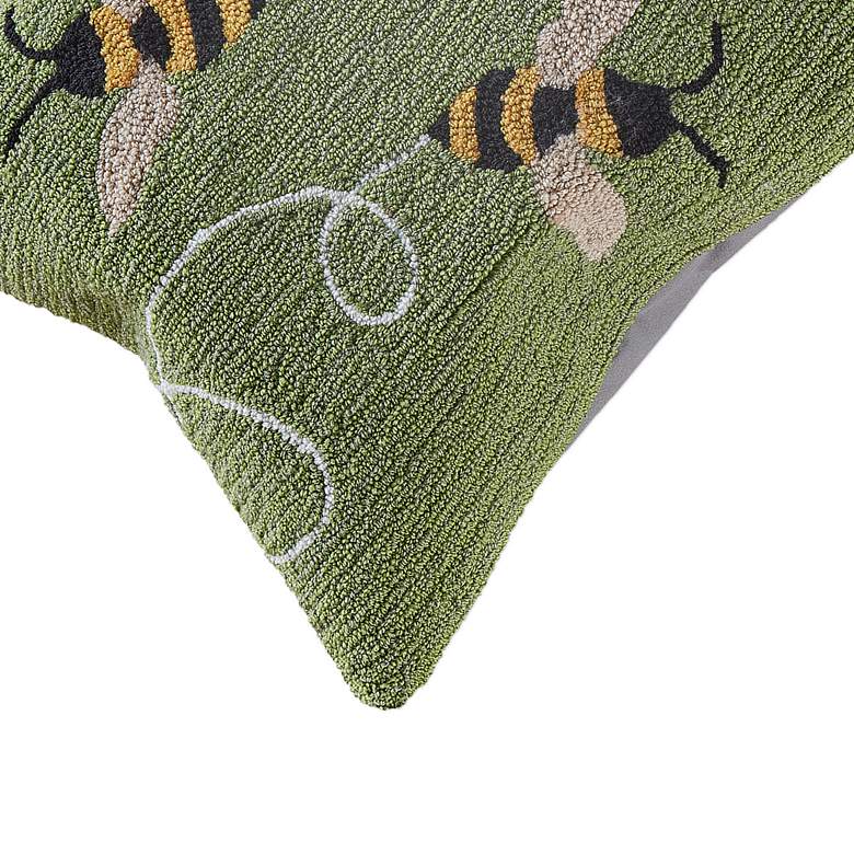 Image 2 Frontporch Buzzy Bees 18" Square Indoor-Outdoor Pillow more views