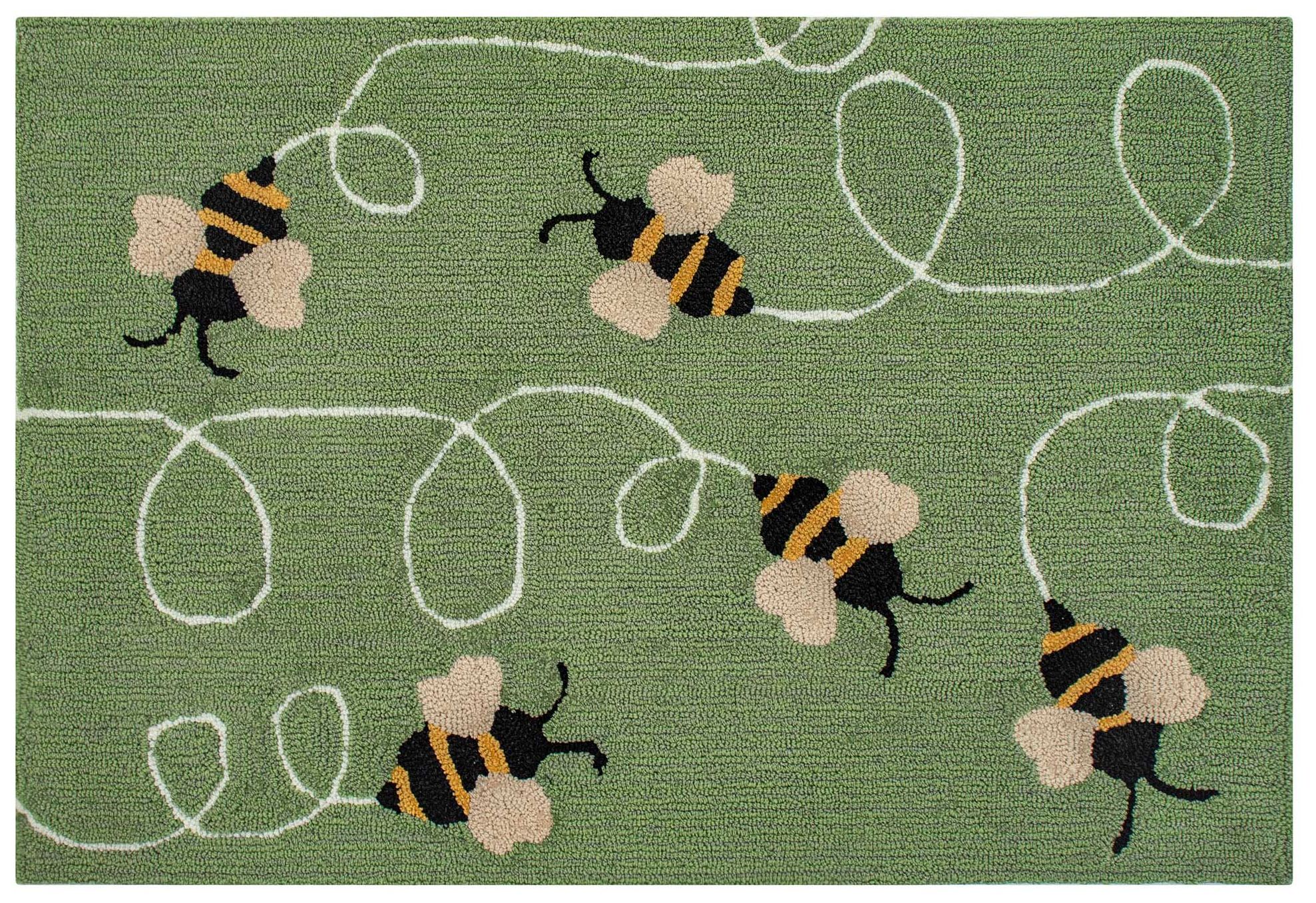 Thumbnail2 of Frontporch Buzzy Bees 443706 24"x36" Green Outdoor Area Rug