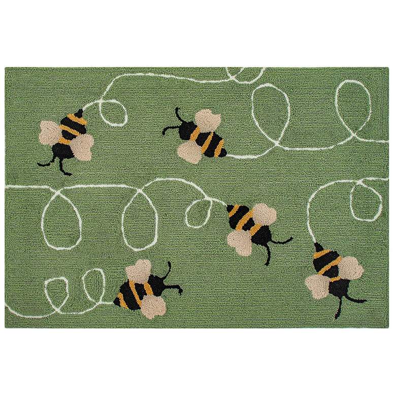 Frontporch Buzzy Bees 443706 30 inchx48 inch Green Outdoor Area Rug