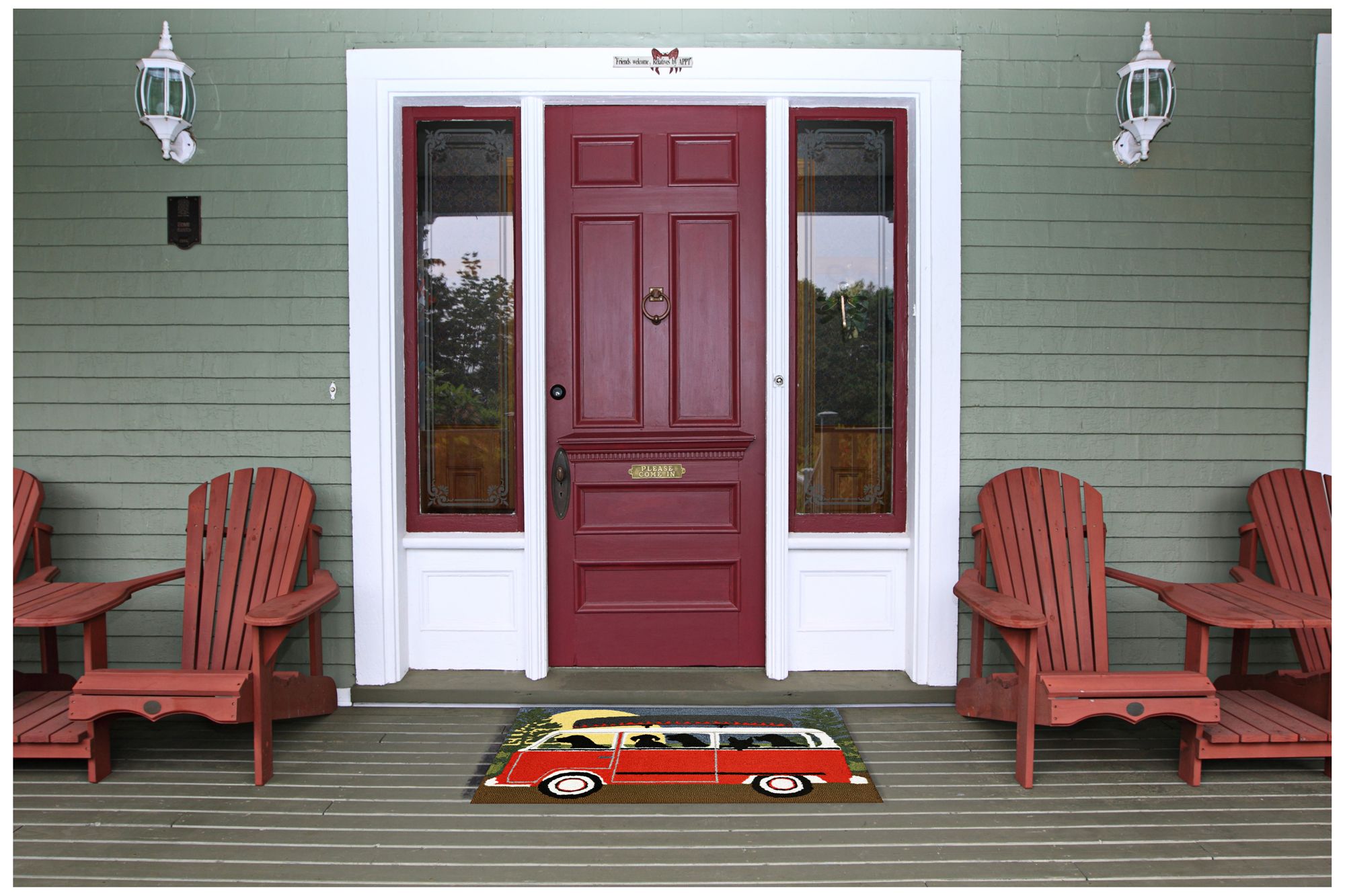 Thumbnail2 of Frontporch Camping Trip 147424 2'x3' Red Outdoor Area Rug more views