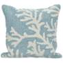Frontporch Coral Blue 18" Square Indoor-Outdoor Throw Pillow