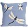 Frontporch Dragonfly Blue 18" Square Indoor-Outdoor Pillow