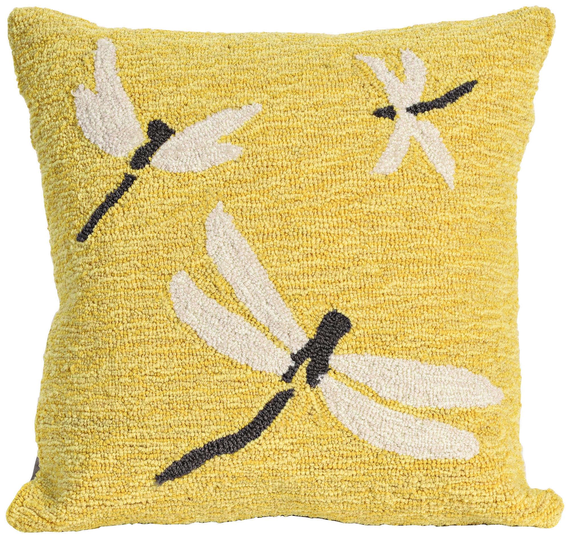 Frontporch Dragonfly Yellow 18 Square Indoor Outdoor Pillow 9M210 Lamps Plus