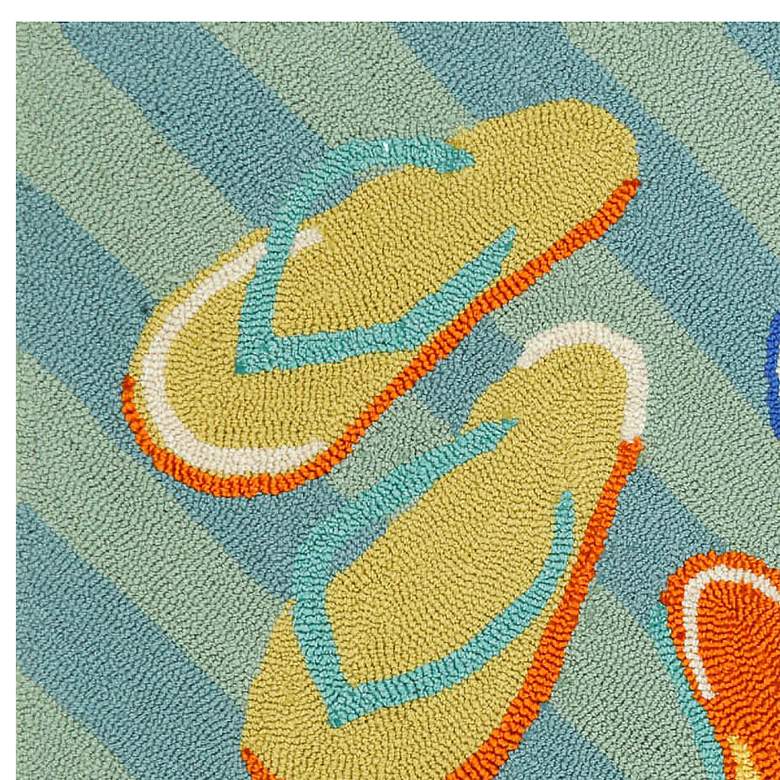 Image 3 Frontporch Flip Flops 140503 30"x48" Blue Outdoor Area Rug more views
