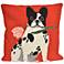 Frontporch Flowery Frenchy Red 18" Indoor-Outdoor Pillow