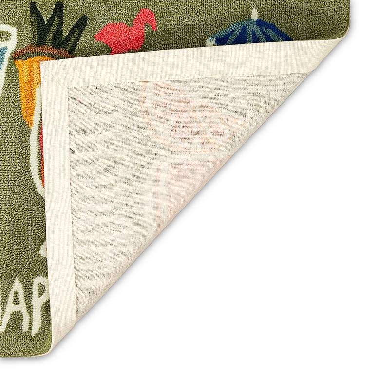 Image 5 Frontporch Happy Drinks 457306 30"x48" Green Outdoor Rug more views