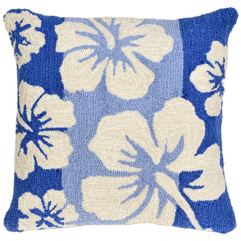 Image 1 Frontporch Hibiscus Cool 18 inch Square Indoor-Outdoor Pillow