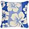 Frontporch Hibiscus Cool 18" Square Indoor-Outdoor Pillow