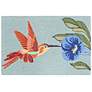 Frontporch Hummingbird 152703 2&#39;6"x4&#39; Blue Outdoor Area Rug