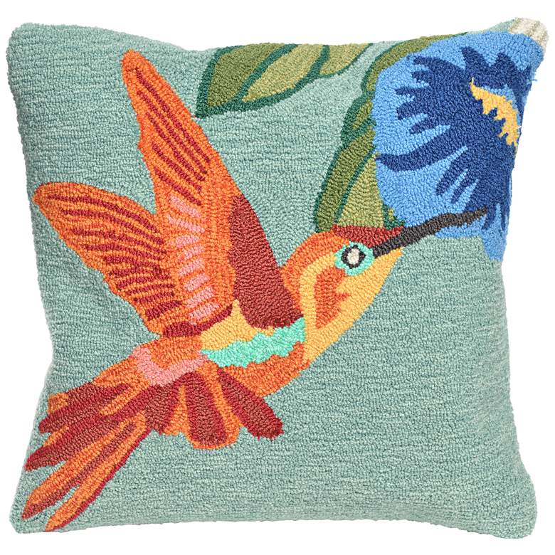 Frontporch Hummingbird Sky 18&quot; Square Indoor-Outdoor Pillow