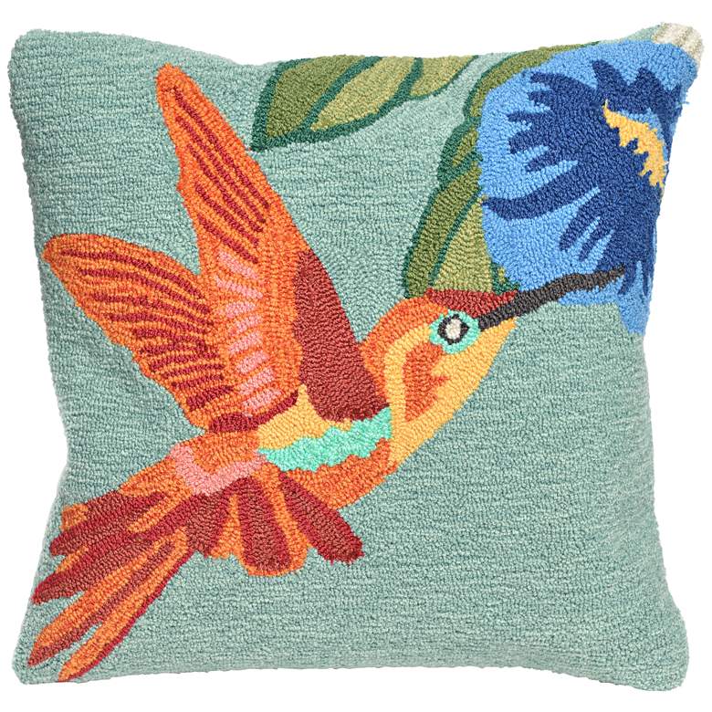 Image 1 Frontporch Hummingbird Sky 18" Square Indoor-Outdoor Pillow