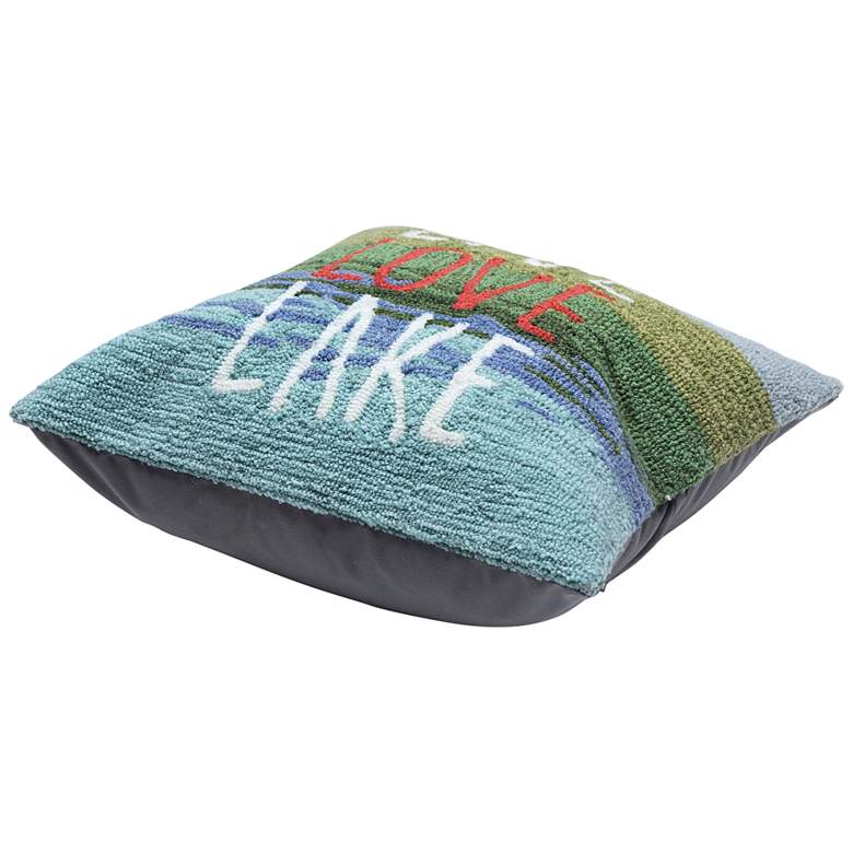 Image 2 Frontporch Live Love Lake 18" Square Indoor-Outdoor Pillow more views