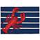 Frontporch Lobster on Stripes 159533 5'x7'6" Navy Outdoor Rug