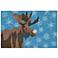 Frontporch Moose and Snowflake 186003 2'6"x4' Blue Outdoor Rug