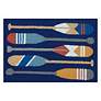 Thumbnail2 of Frontporch Paddles 450833 20"x30" Navy Outdoor Area Rug