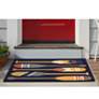 Thumbnail1 of Frontporch Paddles 450833 24"x36" Navy Outdoor Area Rug