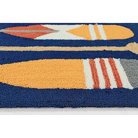 Image5 of Frontporch Paddles 450833 24"x36" Navy Outdoor Area Rug more views