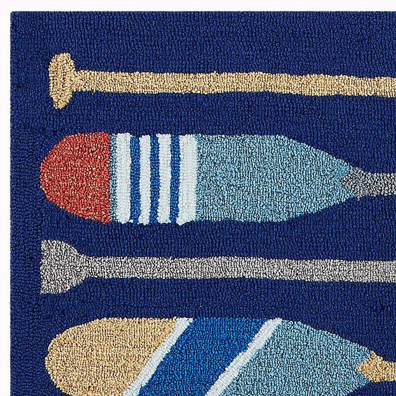 Image 3 Frontporch Paddles 450833 30"x48" Navy Outdoor Area Rug more views
