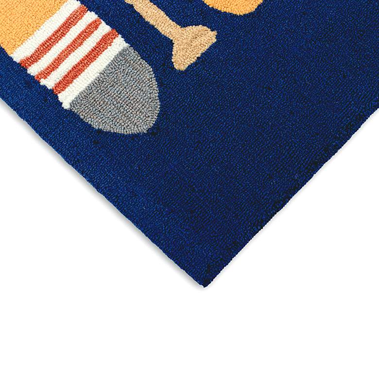 Image 4 Frontporch Paddles 450833 30"x48" Navy Outdoor Area Rug more views