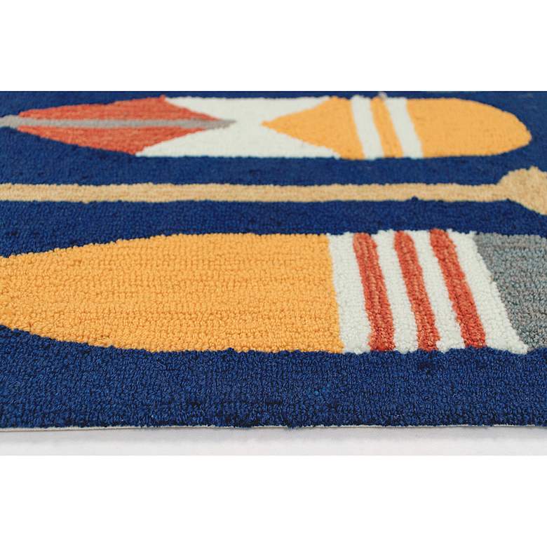 Image 5 Frontporch Paddles 450833 30 inchx48 inch Navy Outdoor Area Rug more views