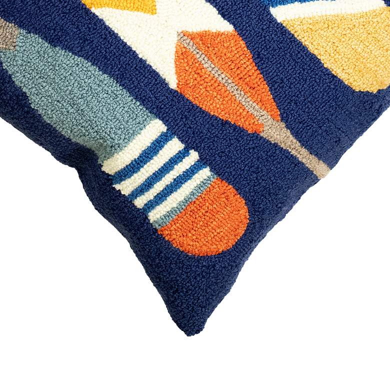 Image 2 Frontporch Paddles Multi 18" Square Indoor-Outdoor Pillow more views
