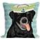 Frontporch Salty Dog Black 18" Square Indoor-Outdoor Pillow