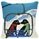 Frontporch Ski Lift Love Winter 18" Square Outdoor Pillow