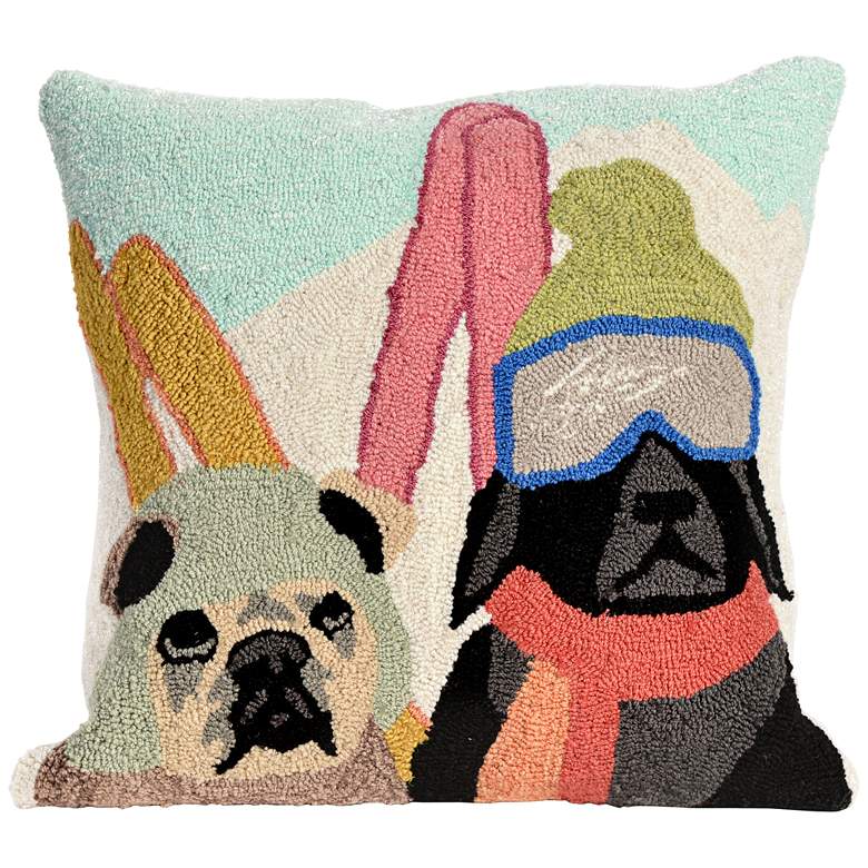 Image 1 Frontporch Ski Patrol Multi-Color 18 inch Indoor-Outdoor Pillow