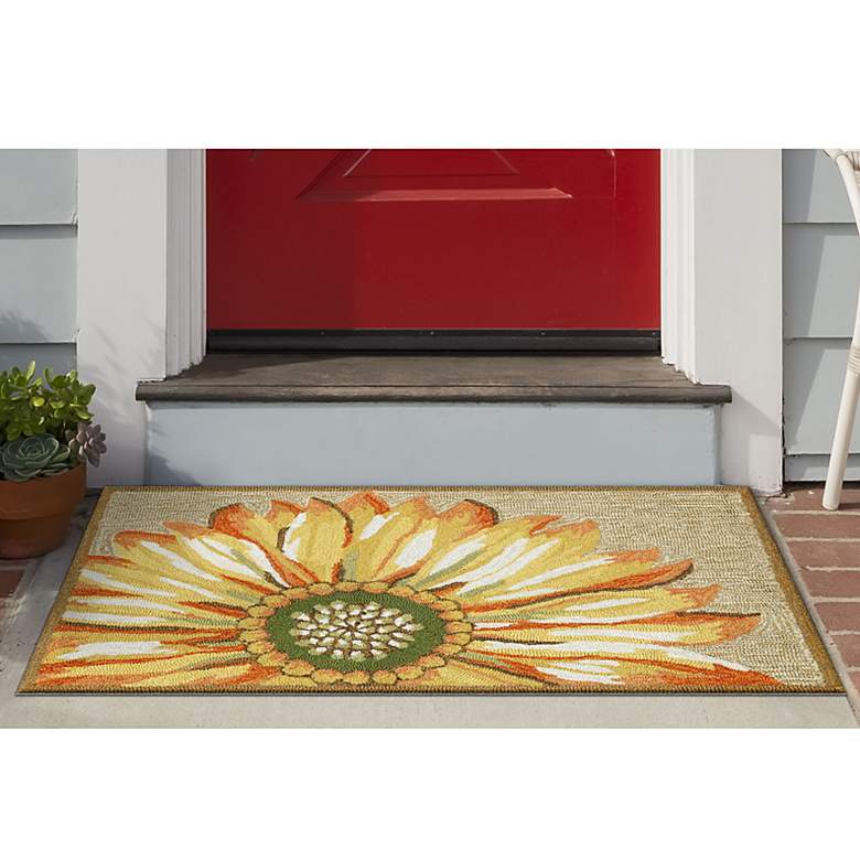 Image 1 Frontporch Sunflower 141709 30"x48" Yellow Outdoor Area Rug