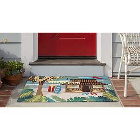 Image5 of Frontporch Tiki Hut 153644 20"x30" Multi-Color Outdoor Rug more views