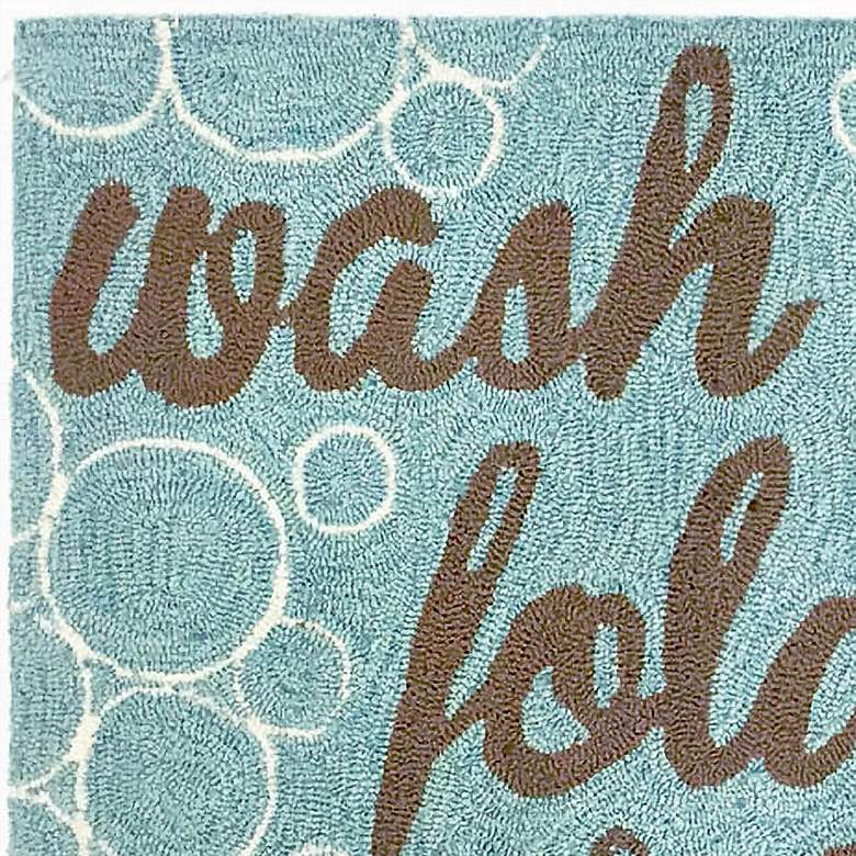 Frontporch Wash..and Repeat 154904 30 inchx48 inch Aqua Area Rug more views