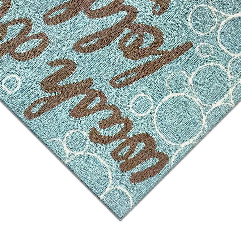 Image 4 Frontporch Wash..and Repeat 154904 30 inchx48 inch Aqua Area Rug more views
