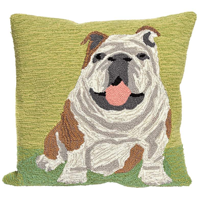 Image 1 Frontporch Wet Kiss Green 18 inch Square Indoor-Outdoor Pillow