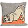 Frontporch Yoga Dogs Heather 18" Indoor-Outdoor Pillow