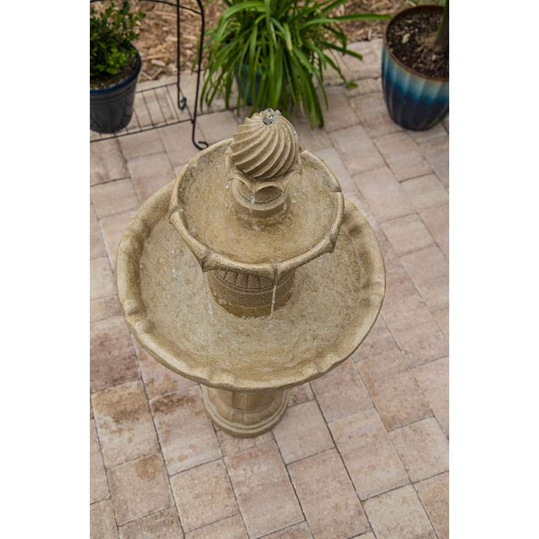 Image 2 Frost 44 1/4" High 3-Tier Outdoor Garden Solar Fountain more views