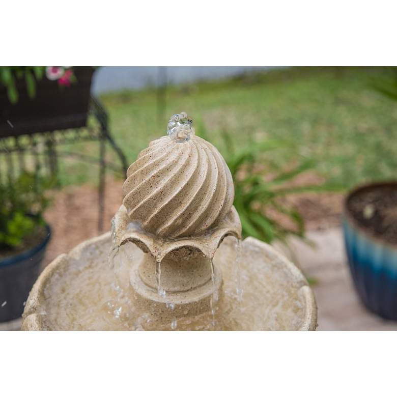 Image 3 Frost 44 1/4" High 3-Tier Outdoor Garden Solar Fountain more views