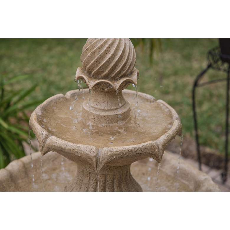 Image 4 Frost 44 1/4" High 3-Tier Outdoor Garden Solar Fountain more views