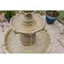 5_Frost 44 1/4" High 3-Tier Outdoor Garden Solar Fountain more views