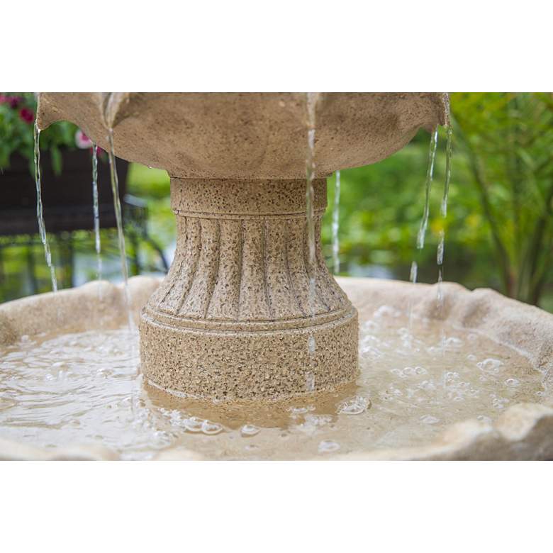 Image 6 Frost 44 1/4" High 3-Tier Outdoor Garden Solar Fountain more views