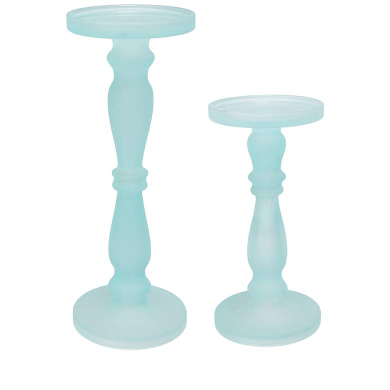 Image 1 Frost Aqua Candleholder